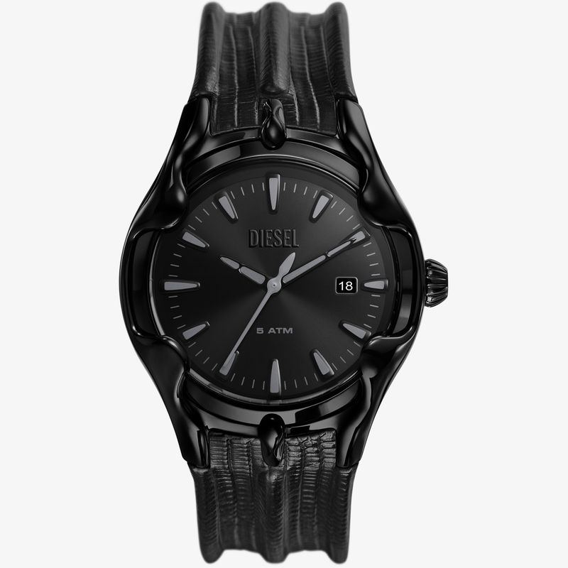 Relógio Diesel Masculino VERT Preto com Pulseira de Couro DZ2193B1 Relógio Diesel Masculino VERT Preto com Pulseira de Couro DZ2193B1