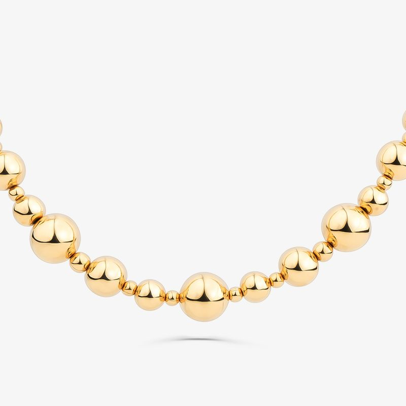 Colar Esferas Maxi em Ouro Amarelo 18k Colar Esferas Maxi em Ouro Amarelo 18k