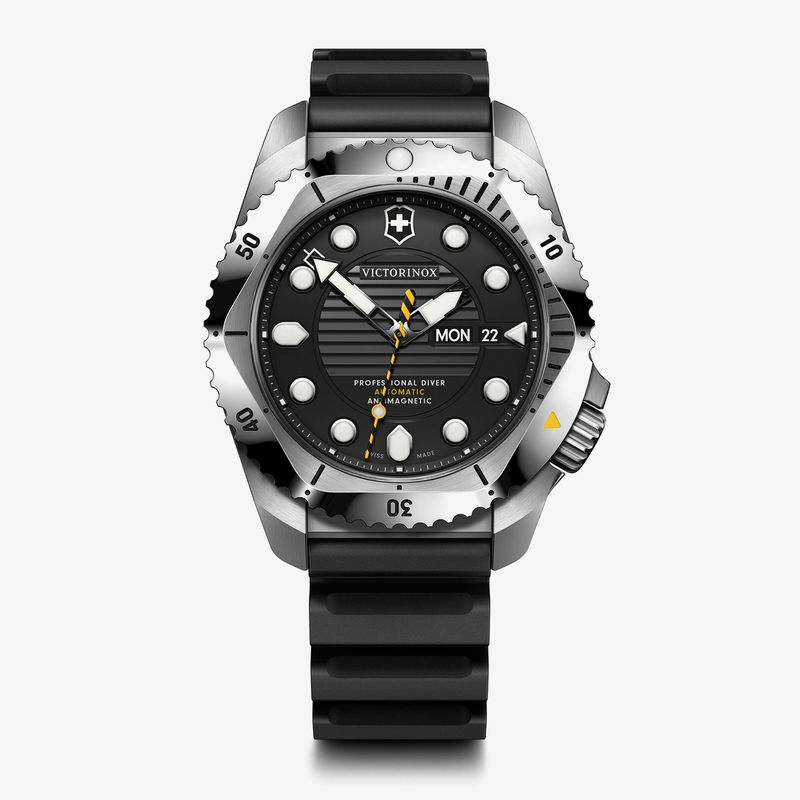 Relógio Victorinox Masculino Automático em Borracha Preta DIVE PRO 241994 Relógio Victorinox Masculino Automático em Borracha Preta DIVE PRO 241994