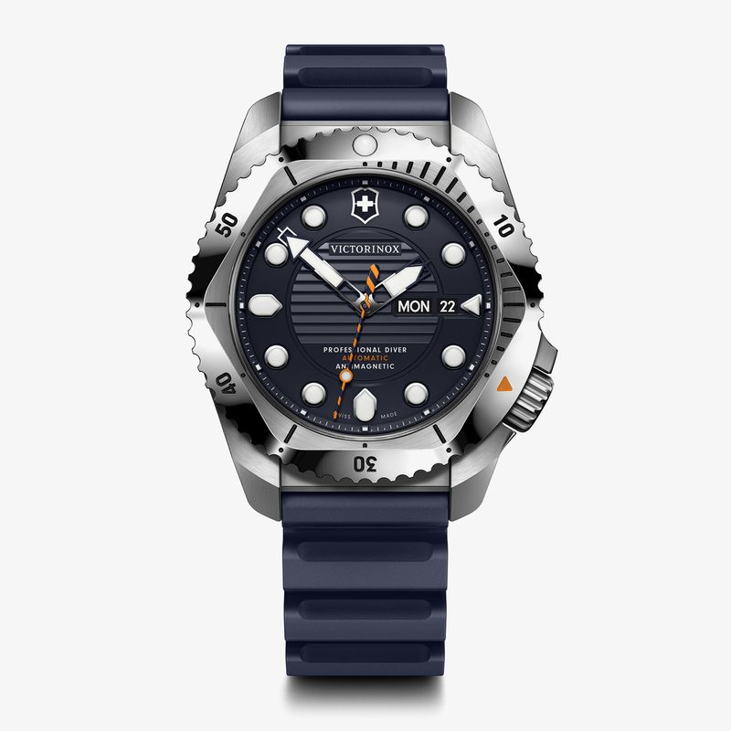 Relógio Victorinox Automático Masculino em Borracha Azul DIVE PRO 241995 Relógio Victorinox Automático Masculino em Borracha Azul DIVE PRO 241995