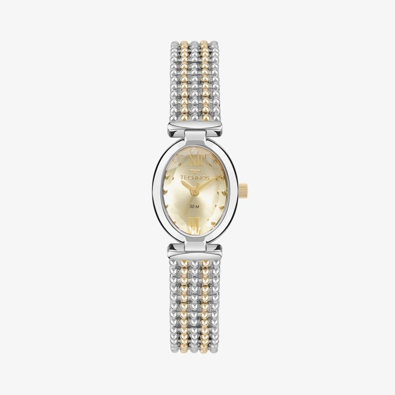 Relógio Technos Feminino Oval em Aço Bicolor 2035MZJ/1D Relógio Technos Feminino Oval em Aço Bicolor 2035MZJ/1D