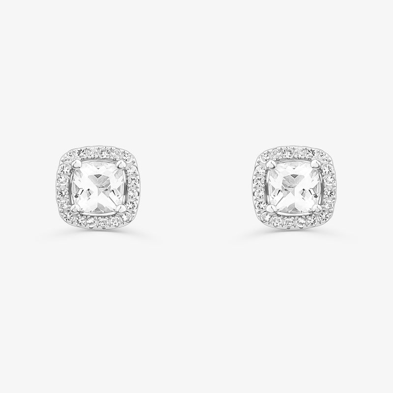 Brinco com Topázio em Prata 925 Brinco com Topázio em Prata 925