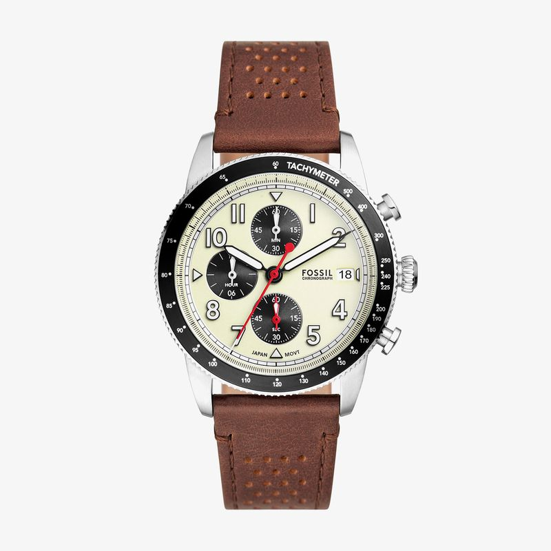 Relógio Fossil Masculino em Couro Marrom FS6042/0KN Relógio Fossil Masculino em Couro Marrom FS6042/0KN