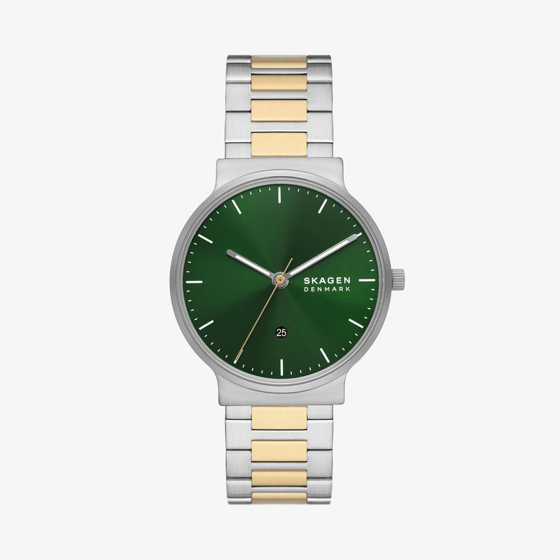 Relógio Skagen Ancher Maculino em Aço Bicolor e Mostrador Verde SKW6859B1 Relógio Skagen Ancher Maculino em Aço Bicolor e Mostrador Verde SKW6859B1