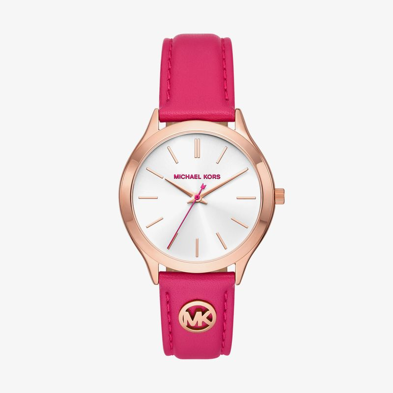 Relógio Michael Kors Feminino Slim Runway em Couro Rosa MK7469/0JN Relógio Michael Kors Feminino Slim Runway em Couro Rosa MK7469/0JN