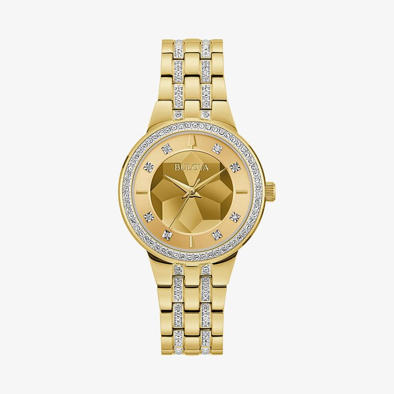 Relógio Bulova Feminino em Aço Dourado 97L176 Relógio Bulova Feminino em Aço Dourado 97L176
