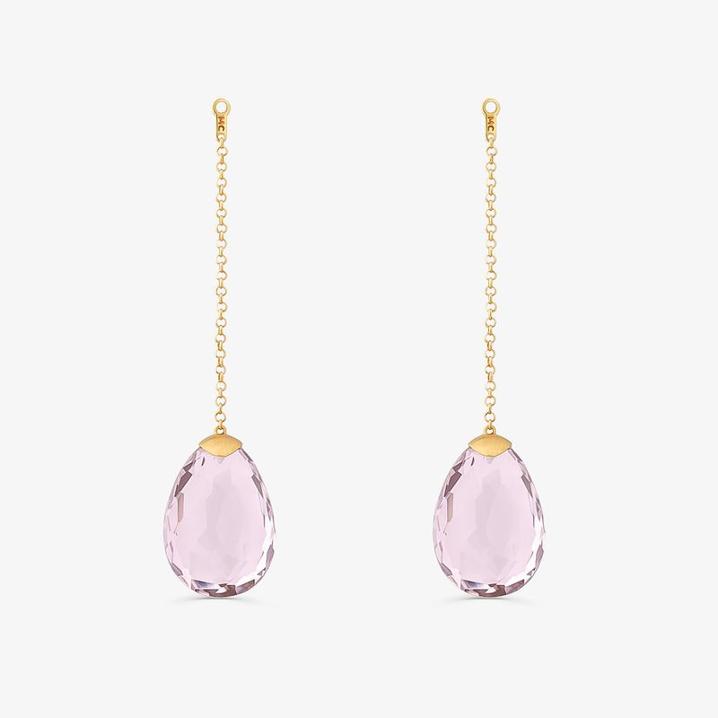Extensor de Brinco Longo com Rose de France em Ouro Amarelo 18k Extensor de Brinco Longo com Rose de France em Ouro Amarelo 18k