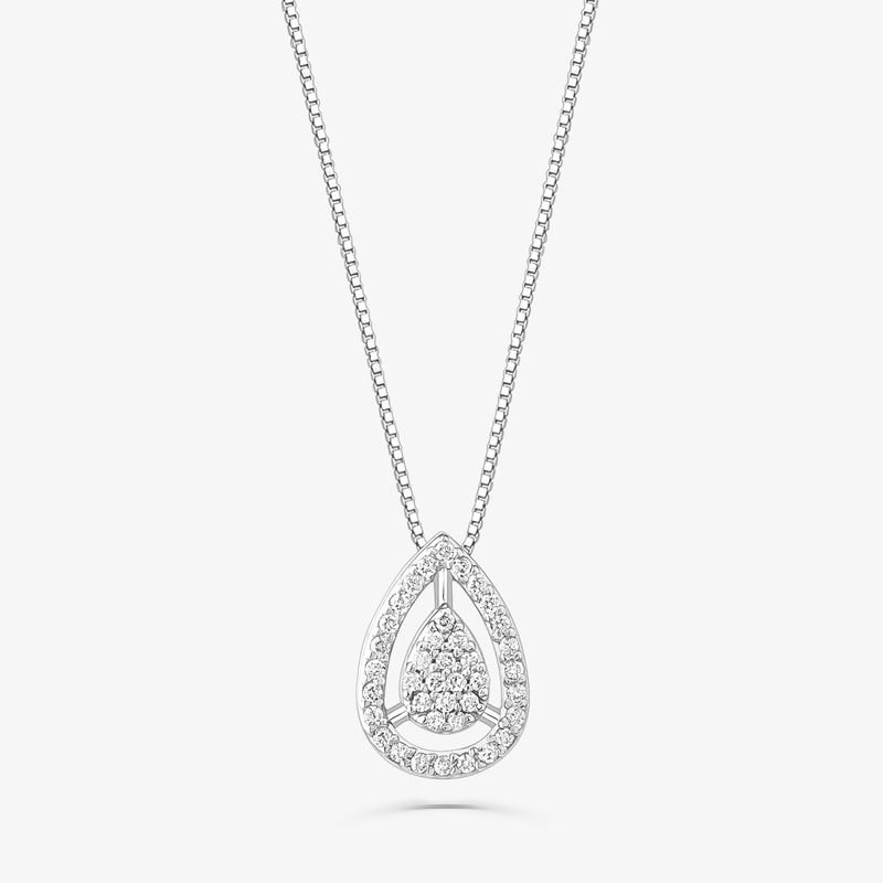 Pingente Gota Maxi em Ouro Branco 18k Pingente Gota Maxi em Ouro Branco 18k