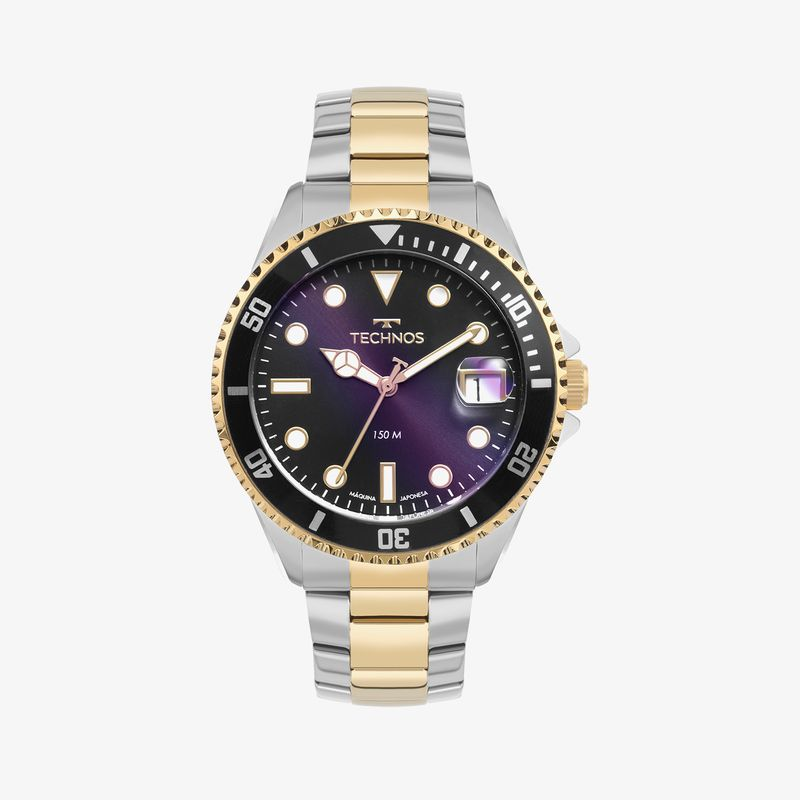 Relógio Technos Masculino em Aço Bicolor Relógio Technos Masculino em Aço Bicolor