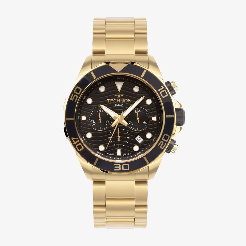 Relógio Technos Masculino em Aço Dourado JS25BBX/1P Relógio Technos Masculino em Aço Dourado JS25BBX/1P