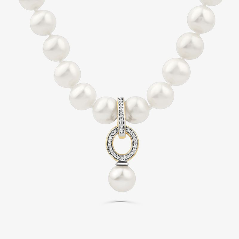 Pingente Versátil com Pérola e Diamante em Ouro Amarelo 18k Pingente Versátil com Pérola e Diamante em Ouro Amarelo 18k