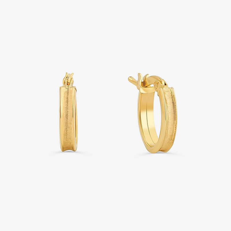 Brinco Argolas em Ouro Amarelo 18k Brinco Argolas em Ouro Amarelo 18k