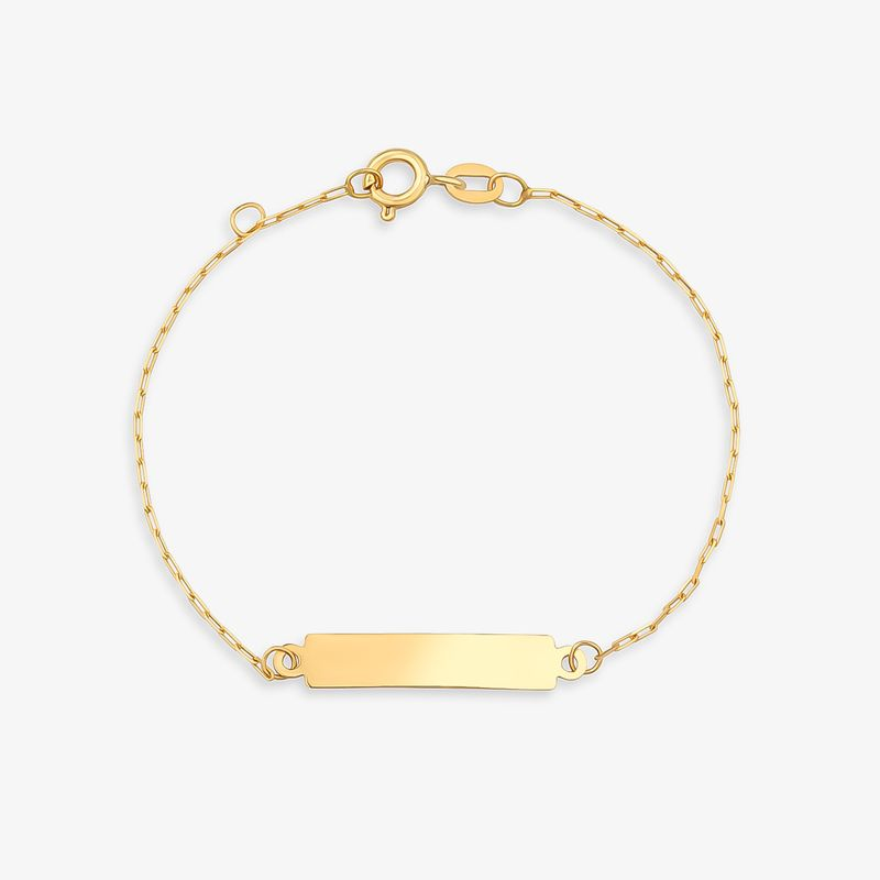Pulseira Personalizável Infantil em Ouro Amarelo 18K - 13CM Pulseira Personalizável Infantil em Ouro Amarelo 18K - 13CM