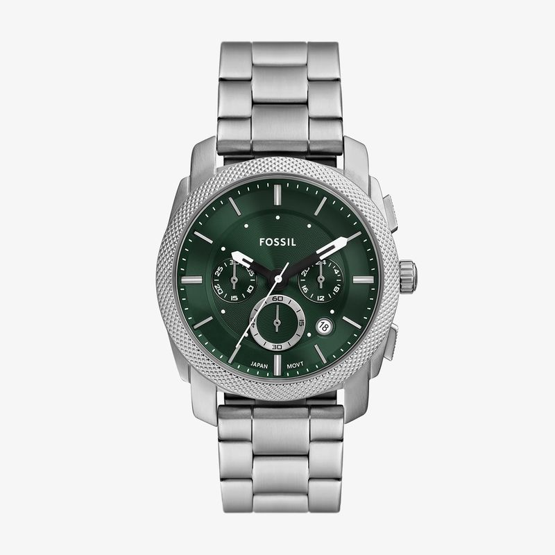Relógio Fossil Masculino Cronógrafo em Aço e Mostrador Verde FS6079/1KN Relógio Fossil Masculino Cronógrafo em Aço e Mostrador Verde FS6079/1KN