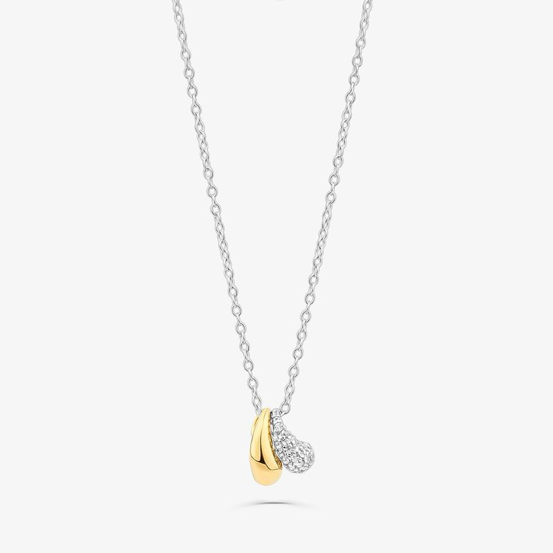Colar Gotas com Topázio em Prata 925 com banho de Ouro Amarelo 18k Colar Gotas com Topázio em Prata 925 com banho de Ouro Amarelo 18k