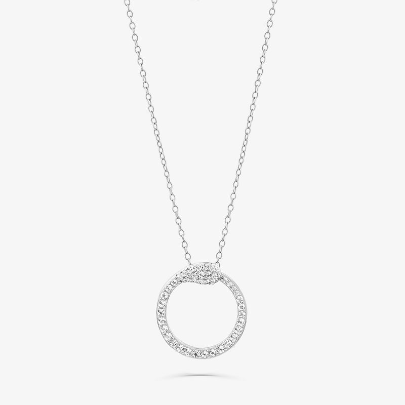 Colar Círculo com Topázio em Prata 925 Colar Círculo com Topázio em Prata 925