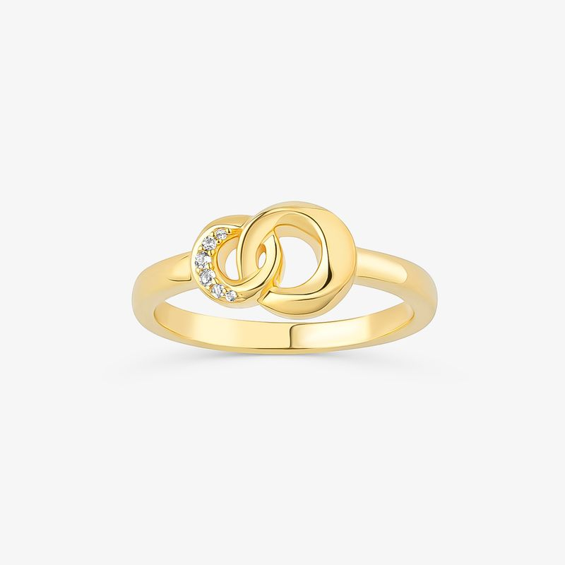 Anel Elos com Topázio em Prata 925 com banho de Ouro Amarelo 18k Anel Elos com Topázio em Prata 925 com banho de Ouro Amarelo 18k