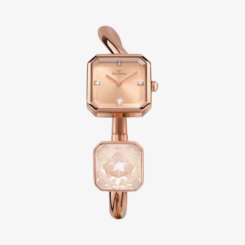 Relógio Technos Feminino Crystal em Aço Rosé 751AC/1J Relógio Technos Feminino Crystal em Aço Rosé 751AC/1J