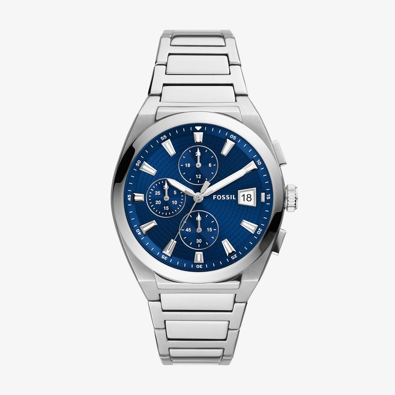 Relógio Fossil Masculino Cronógrafo em Aço e Mostrador Azul FS5795/1KN Relógio Fossil Masculino Cronógrafo em Aço e Mostrador Azul FS5795/1KN