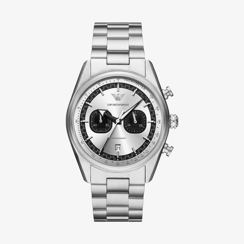Relógio Emporio Armani Racer Cronógrafo Masculino em Aço AR11636B1 Relógio Emporio Armani Racer Cronógrafo Masculino em Aço AR11636B1