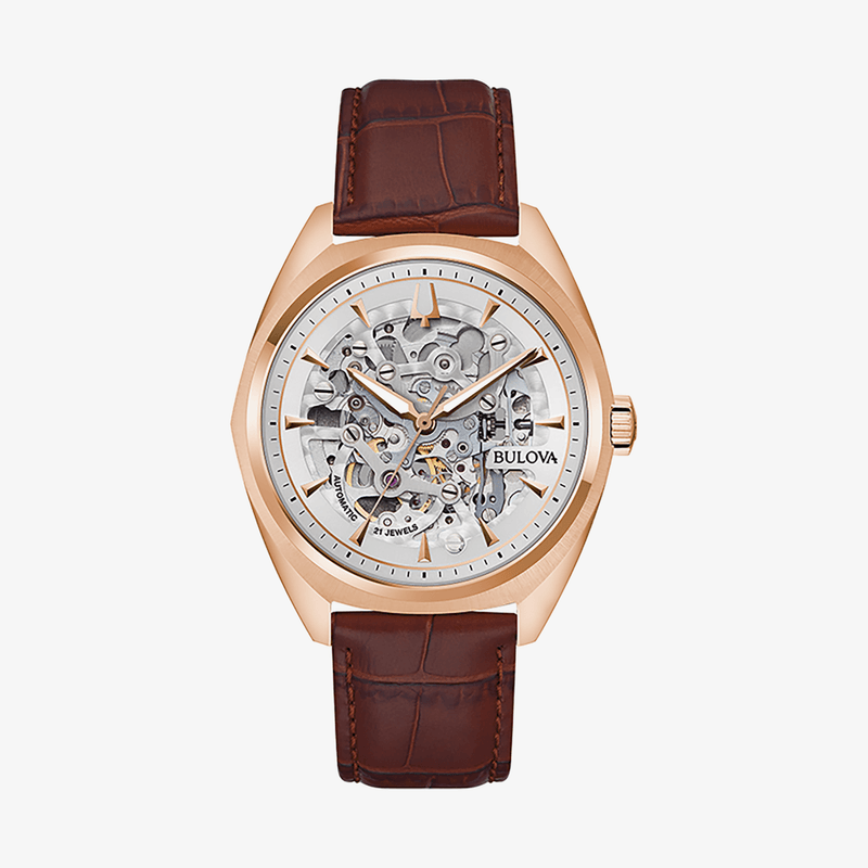Relógio Bulova Masculino em Couro Marrom 97A175 Relógio Bulova Masculino em Couro Marrom 97A175