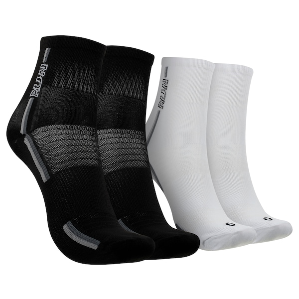Kit de Meia Para Corrida Oxer Cano Médio Adulto 2 Pares