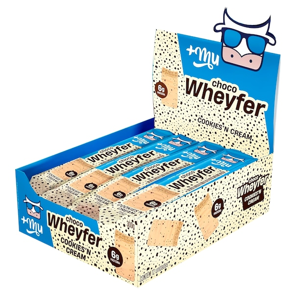 Caixa Barra de Proteína Crushbar +Mu - Cookies´n Cream 2.0 com 12 unidades