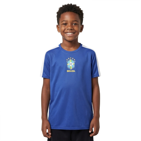 Camiseta da Seleção do Brasil Com Recorte CBF 26/27 Infantil Camiseta da Seleção do Brasil Com Recorte CBF 26/27 Infantil