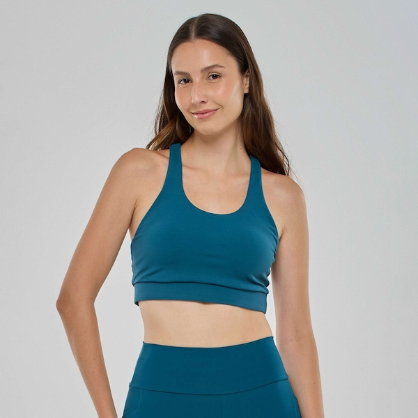 Top Fitness com Bojo Removível Vestem Média Sustentação Lins Adulto Top Fitness com Bojo Removível Vestem Média Sustentação Lins Adulto
