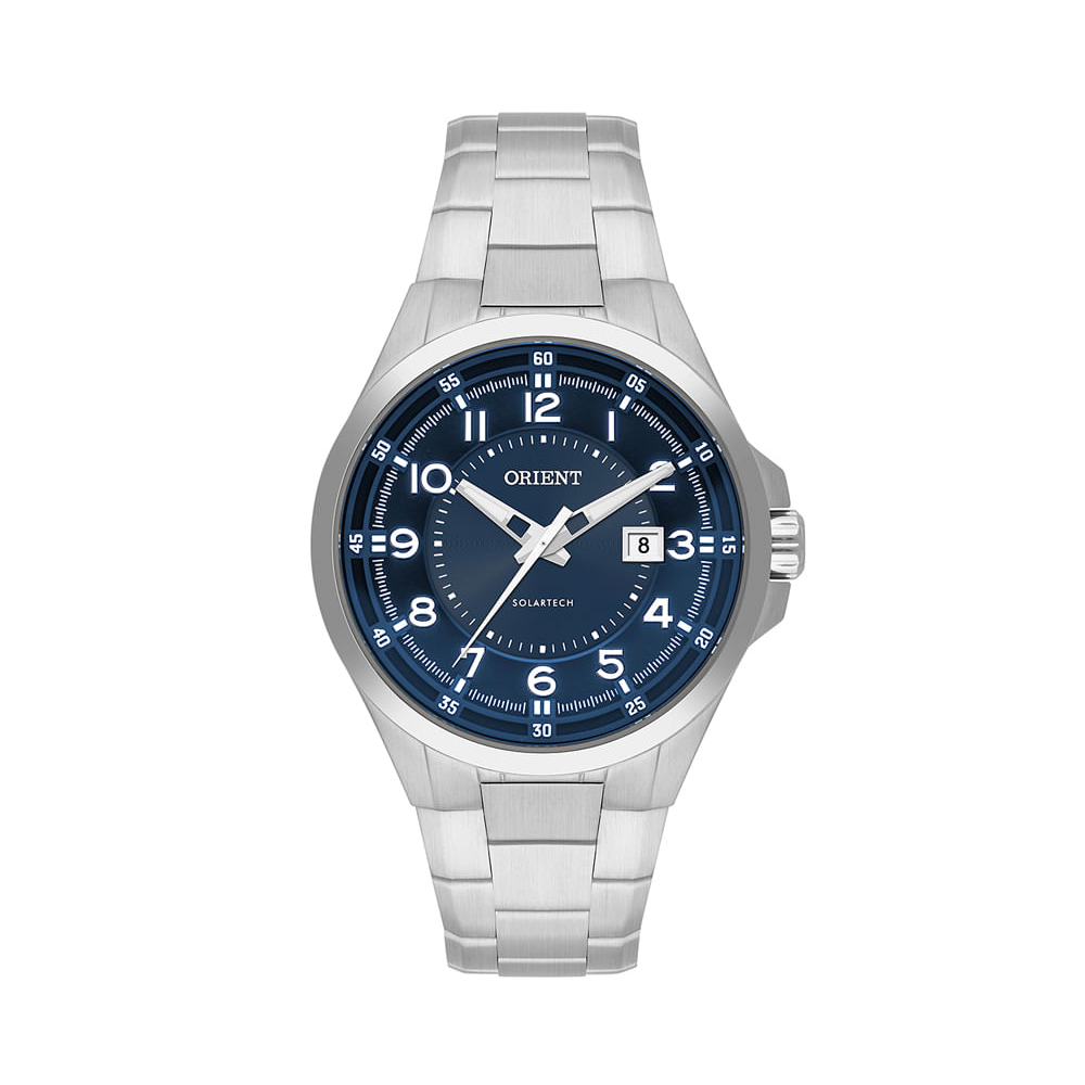 Relógio masculino orient analógico calendário mbss1505d2sx prateado