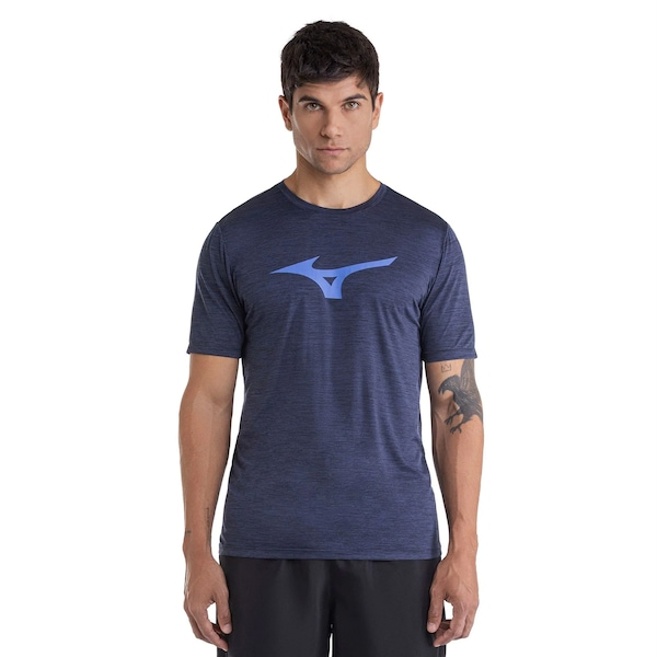 Camiseta Masculina Mizuno Manga Curta Spark Mescla Camiseta Masculina Mizuno Manga Curta Spark Mescla