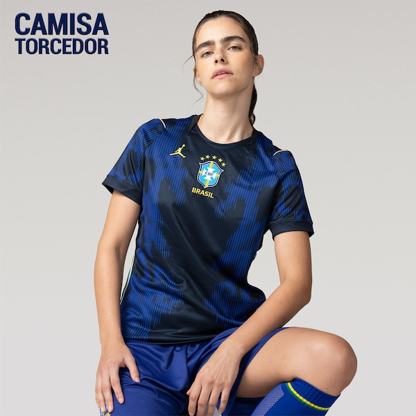 Camisa Brasil Nike Jordan II 2026/27 Torcedora Pro Feminina Camisa Brasil Nike Jordan II 2026/27 Torcedora Pro Feminina