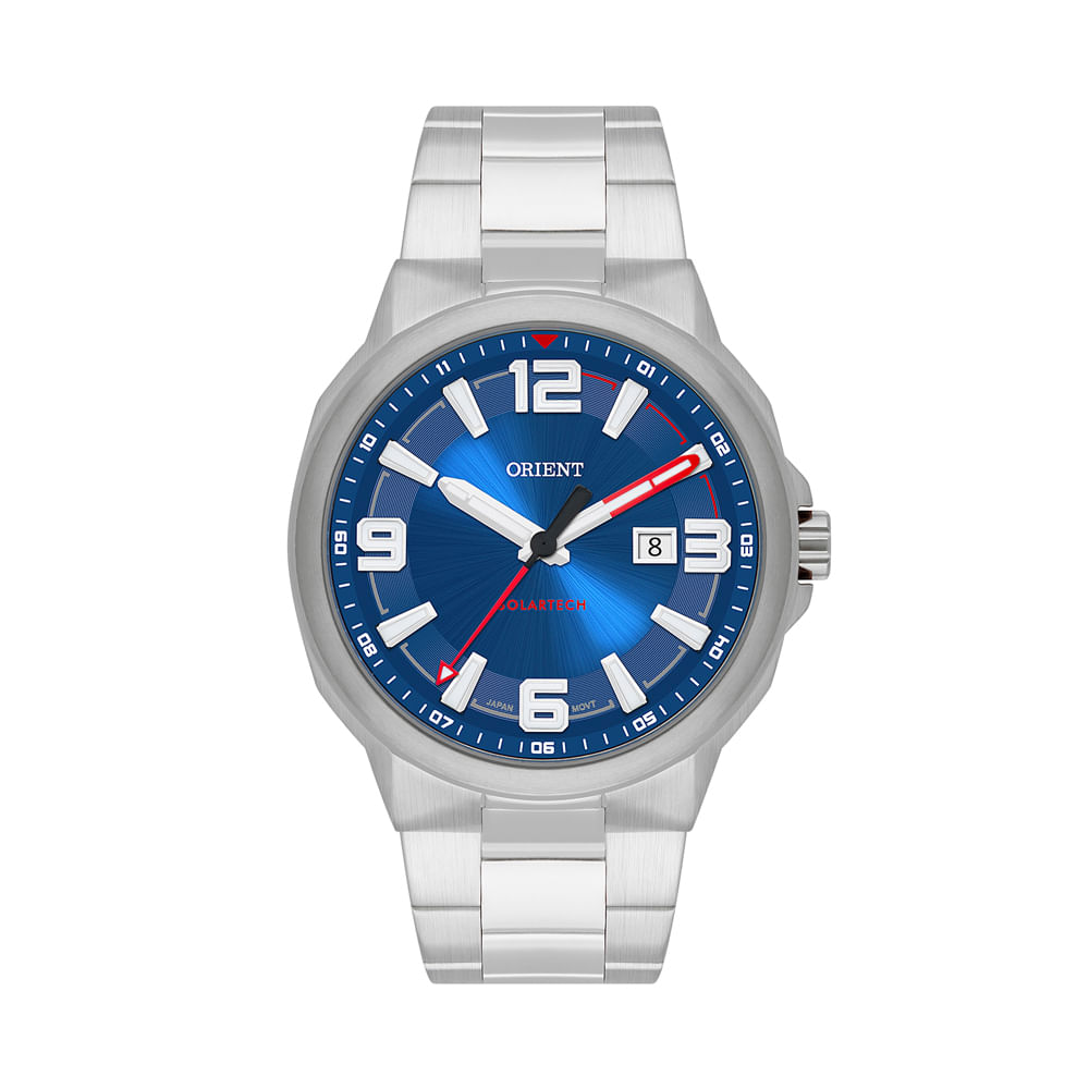 Relógio masculino orient analógico calendário mbss1510d2sx prateado