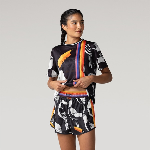 Shorts Farm Tucano Raibow Feminino Shorts Farm Tucano Raibow Feminino