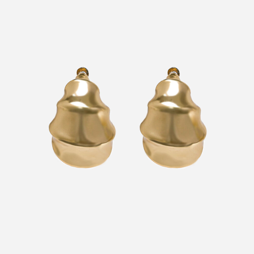Brinco feminino argola concha dourado