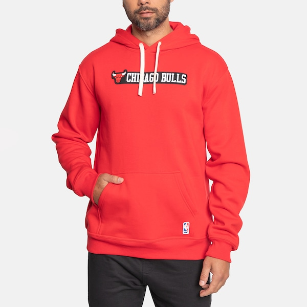 Blusão com Capuz NBA Chicago Bulls Wordmark - Masculino Blusão com Capuz NBA Chicago Bulls Wordmark - Masculino