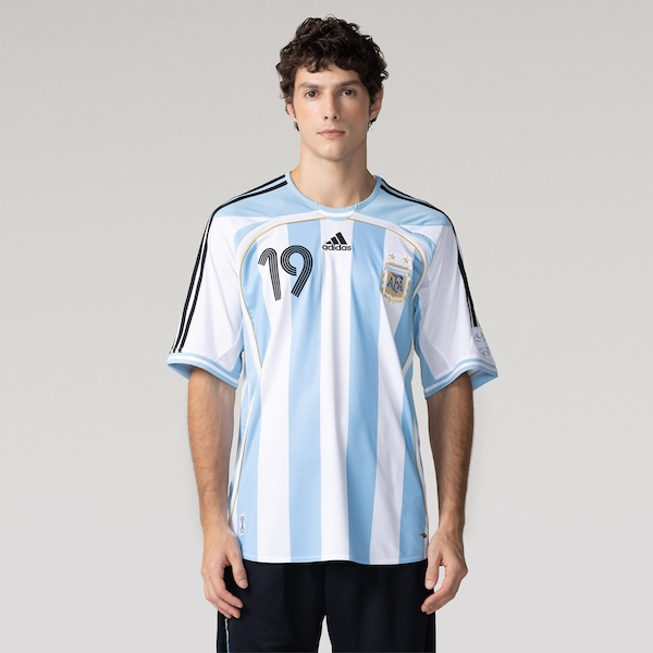 Camisa da Argentina I 2006 Retrô Torcedor adidas Masculina Camisa da Argentina I 2006 Retrô Torcedor adidas Masculina