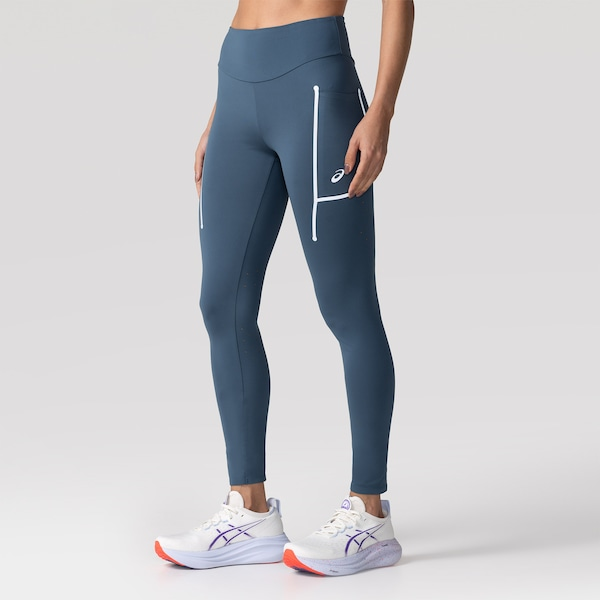 Calça ASICS Legging Yokohama Refletiva Feminina Calça ASICS Legging Yokohama Refletiva Feminina