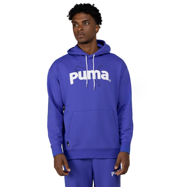 Blusão Masculino Puma com Capuz Team Graphic Hoodie