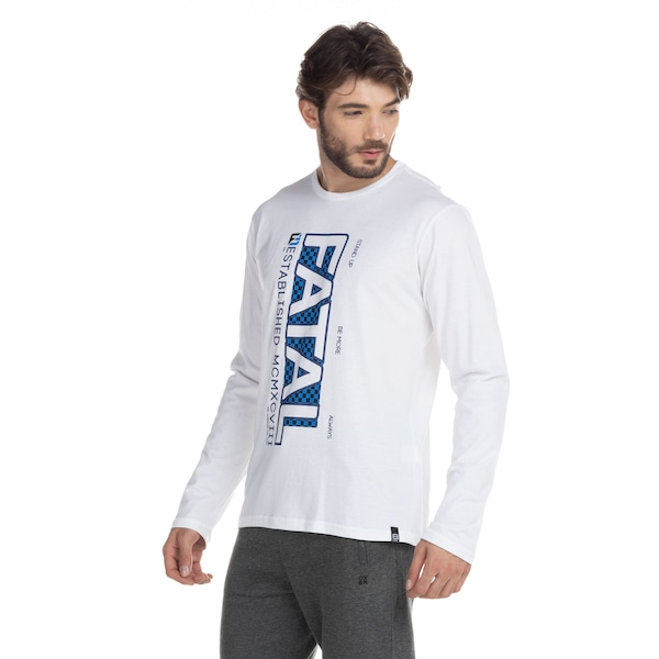 Camiseta Fatal Manga Longa Estampada 27059 - Masculina Camiseta Fatal Manga Longa Estampada 27059 - Masculina