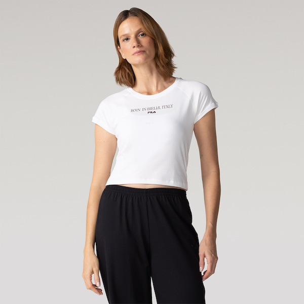 Camiseta Slim Letter Fila Feminina Camiseta Slim Letter Fila Feminina