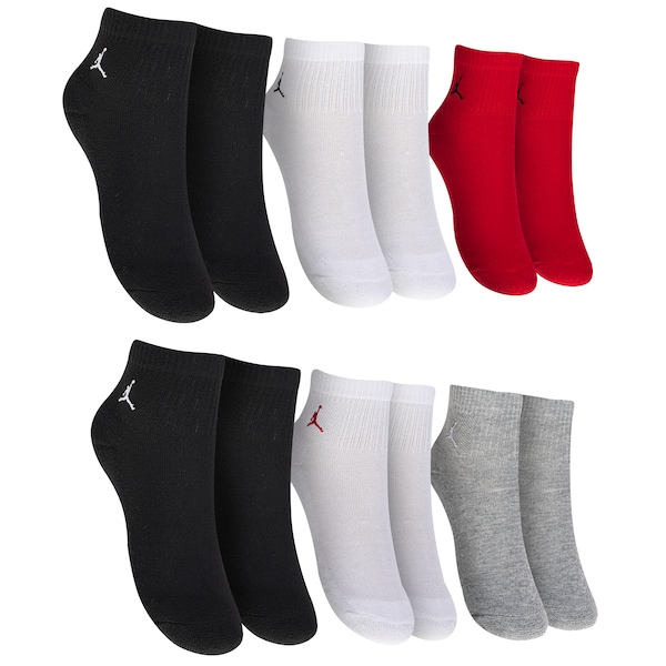 Kit Meia Infantil Nike Jordan Everyday Ankle 6 pares Kit Meia Infantil Nike Jordan Everyday Ankle 6 pares
