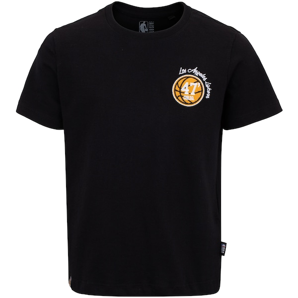 Camiseta do Los Angeles Lakers NBA Juvenil Manga Curta Score Camiseta do Los Angeles Lakers NBA Juvenil Manga Curta Score