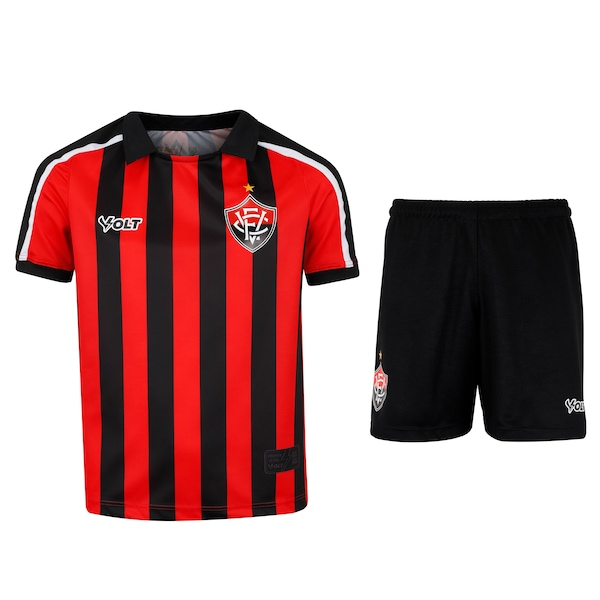 Kit de Uniforme do Vitória-BA I 25/26 Infantil Volt Camiseta + Calção Kit de Uniforme do Vitória-BA I 25/26 Infantil Volt Camiseta + Calção