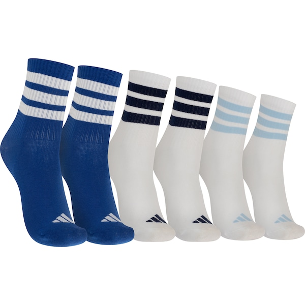 Kit de Meias Cano Médio Crew Adidas Juvenil 3 Pares