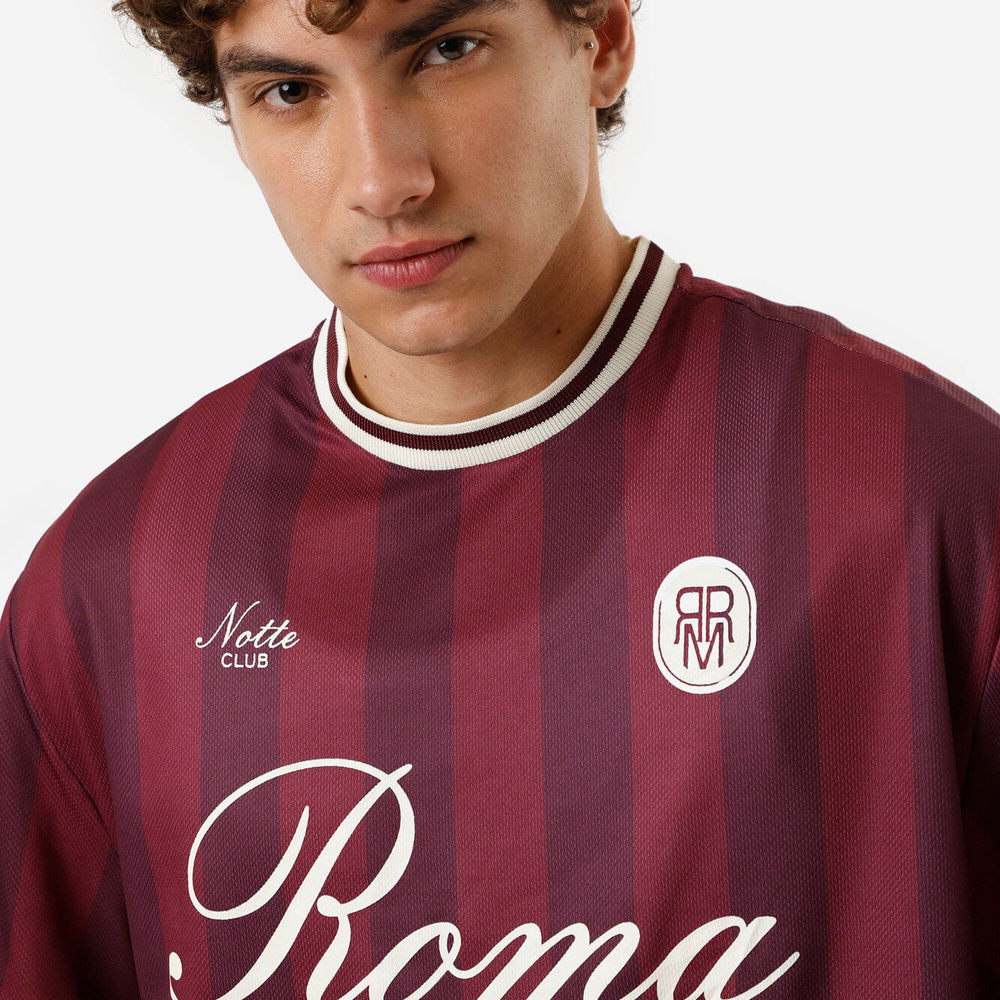 Camiseta box fit masculina roma listrada vinho Camiseta box fit masculina roma listrada vinho