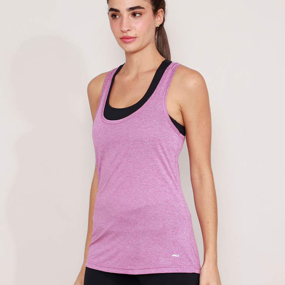 Regata esportiva básica decote nadador - roxo médio Regata esportiva básica decote nadador - roxo médio