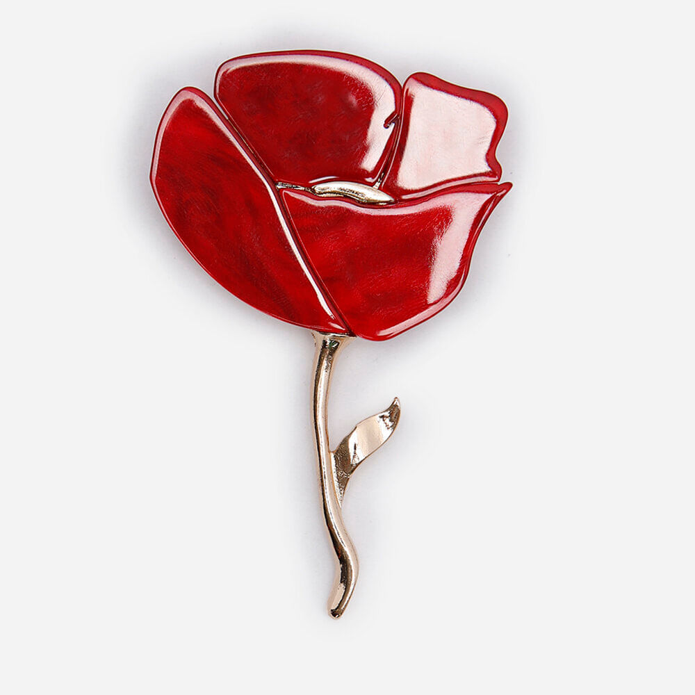 Broche floral dourado