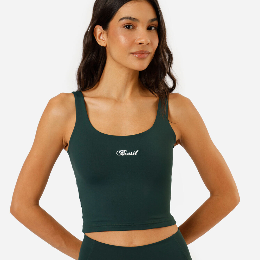 Top alongado feminino brasil cea sports verde escuro