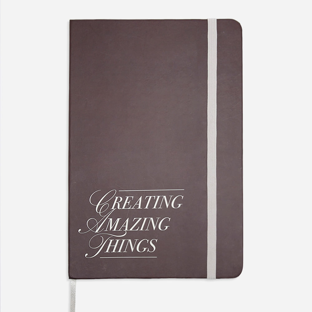 Caderno capa dura mindset marrom Caderno capa dura mindset marrom